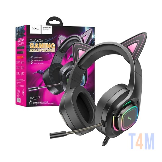 Hoco Wireless Cat Ear Gaming Headphones W107 Phantom Cat